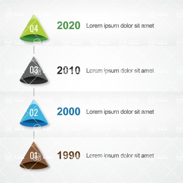 Infographic Templates Collection - Vector, Photoshop, PowerPoint, Google Slides - Four Company Milestones Vector Infographic Template Design